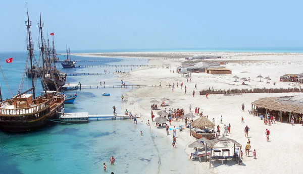 Île de flamant rose à Djerba